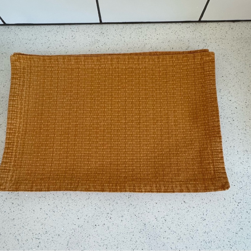 Sur La Table Warm Amber Cotton Placemats Set of 6